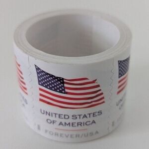 Roll Of 100  Forever First Class Stamps - American Flag Design